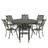 Stylish 6 - Person Round Cast Aluminum Outdoor Dining Set