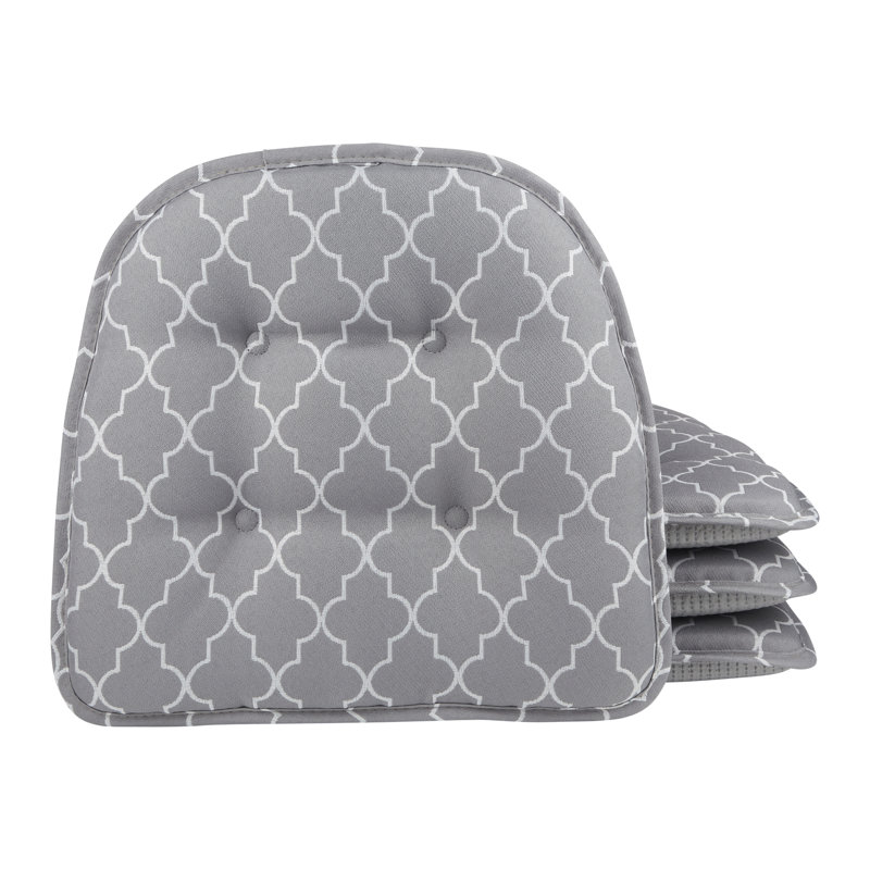 Non-Slip Dining Room And Kitchen Seat Cushions, 16 X 15 X 2 Inches, Gray