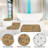 3 Pack Seashell Sketch Bathroom Rug Kit