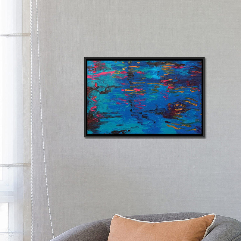 «DC 042» par Iris Scott, impression sur toile, Pas de tapis, Toile encadrée noire, H 18 po x l 26 po x P 1,5 po