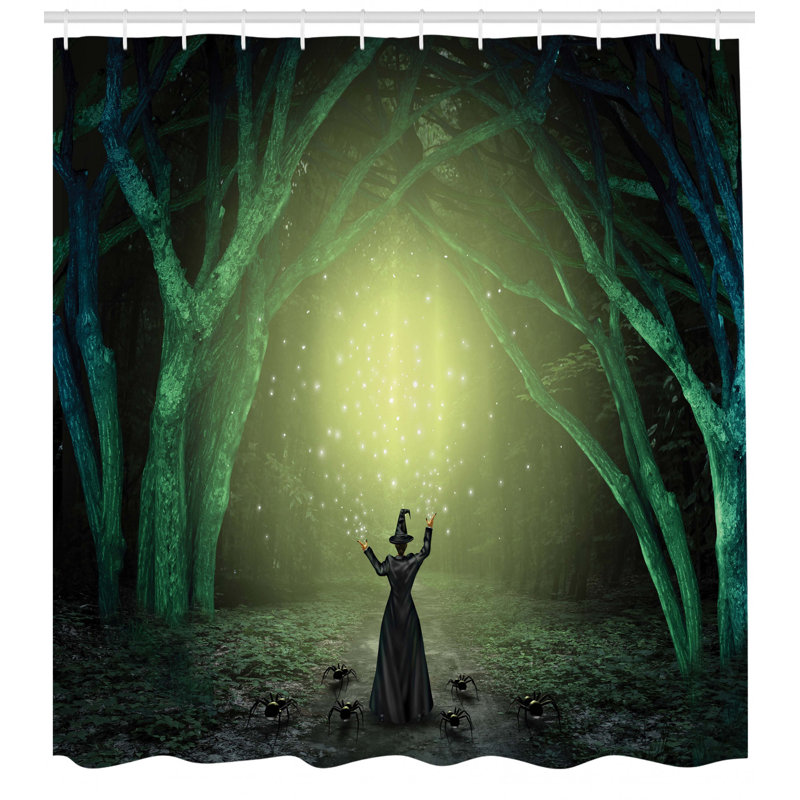 Shower Curtain with Hooks Included, 75" H x 69" W