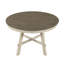 Table de salle à manger rustique et contemporaine avec finition bicolore, parfaite pour les petits espaces et les repas confortables (table seulement)