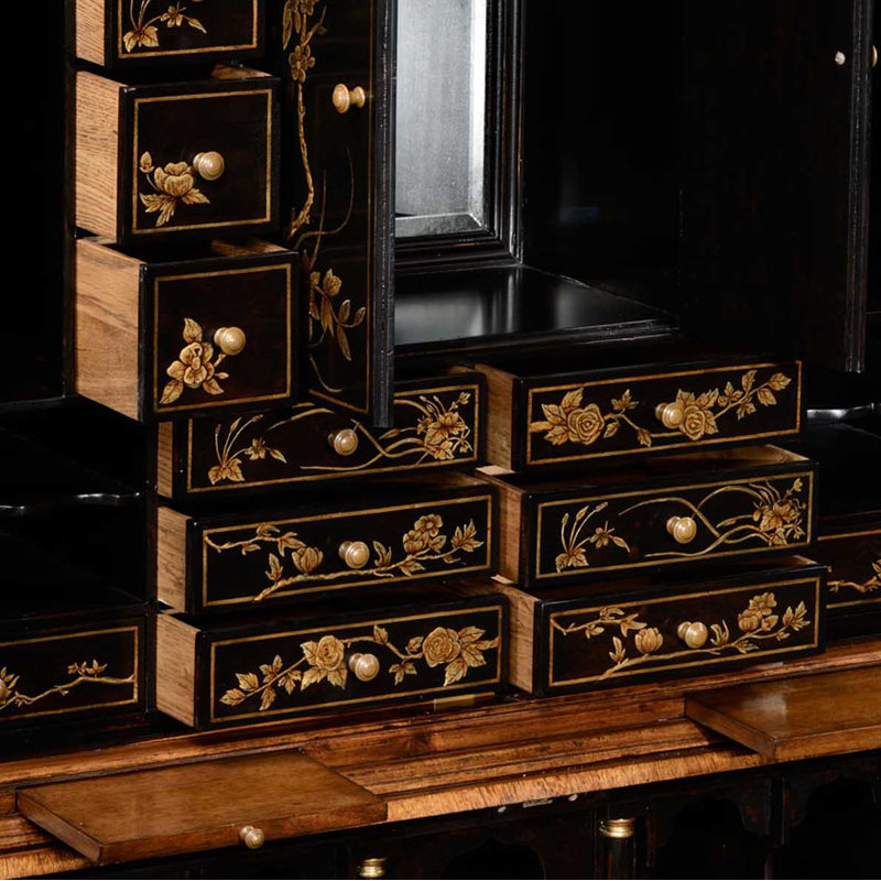 JC Traditional Solid Wood Secretary Desk