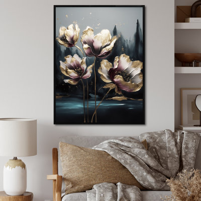 Cascade de tulipes roses II sur toile