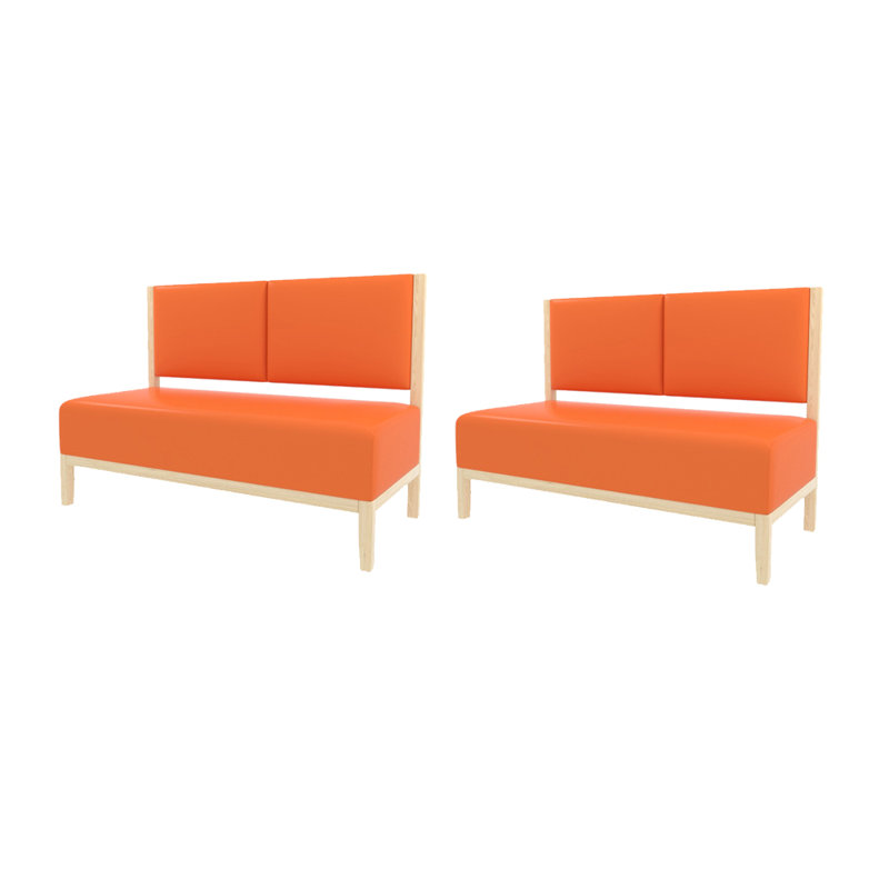 Nordic Simple Cafe Bookstore Restaurant Bench Faux Leather Upholstered Bench