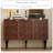 Retro Nut-Brown Solid Wood Sideboard