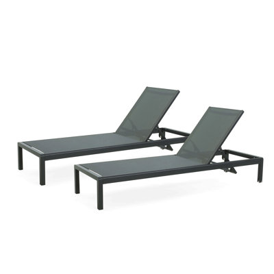Chaise Lounge Blk(Mp2)( Set Of 2 )