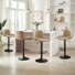 Tabouret de comptoir pivotant à hauteur réglable avec repose-pieds