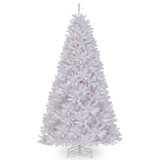 North Valley White 9' White Spruce Artificial Christmas Tree with 750 Clear/White Lights with Stand
