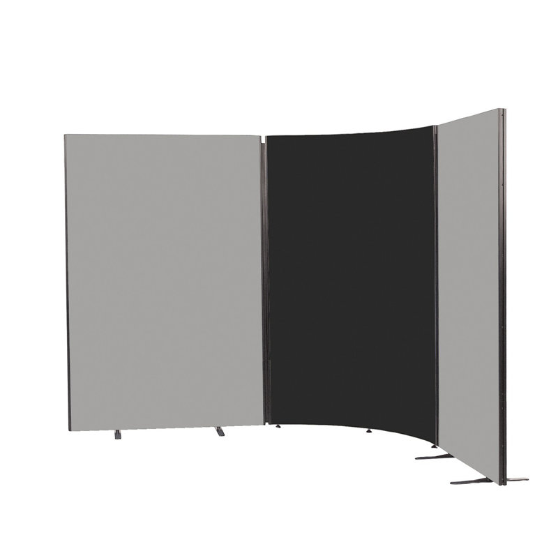 Wood Partition, 122.5cm H x 180cm W x 3cm D, Black