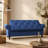 Bed Bench Navy Blue Fabric