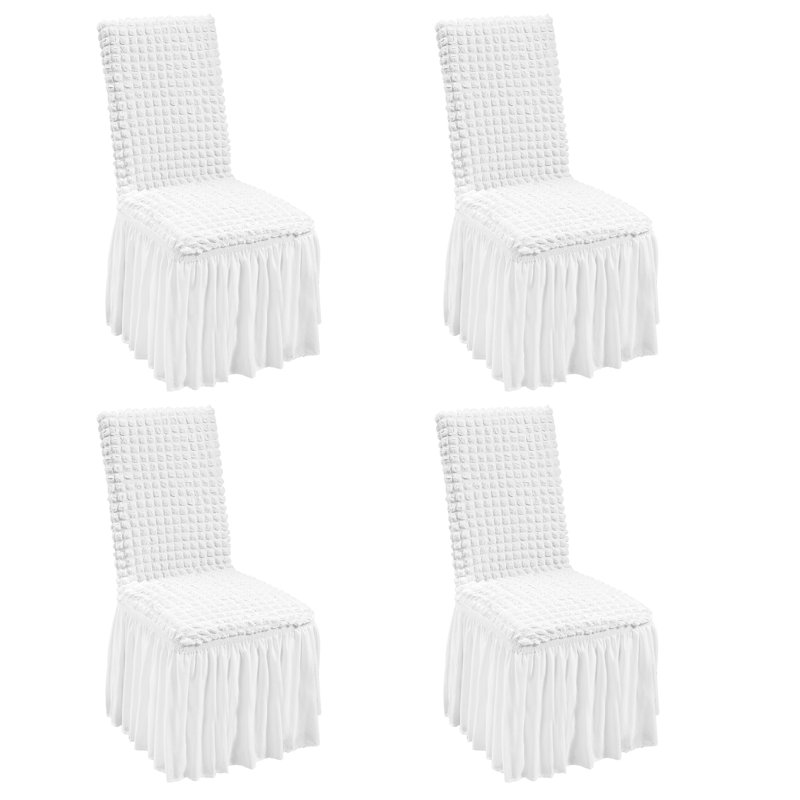 Polyester Folding Chair Covers, White