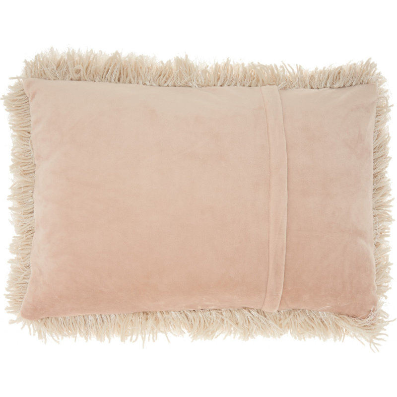 Coussin décoratif beige à poils longs Super Shaggy, Beige