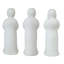 Ensemble de 3 sculptures décoratives moine, statue en résine blanc mat