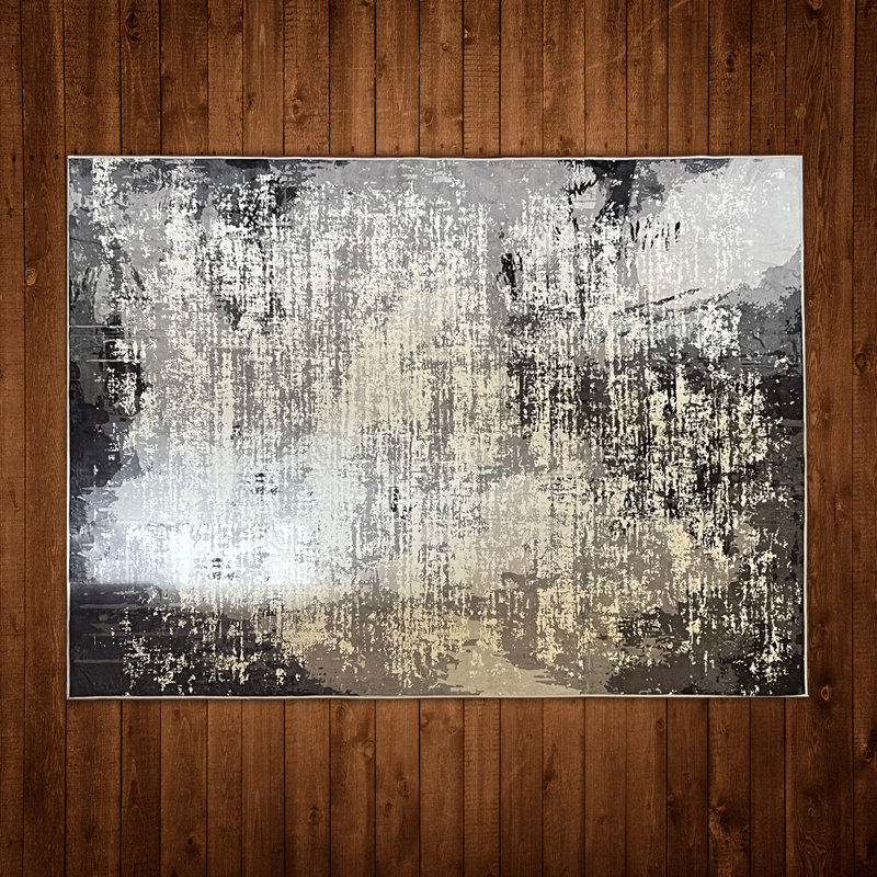 Area Rug 5x7 Tribal Living Room Rug Non-slip Washable Rug Low-pile Floor Soft Carpet For Indoor Front Bedroom Kitchen Farmhouse Gray