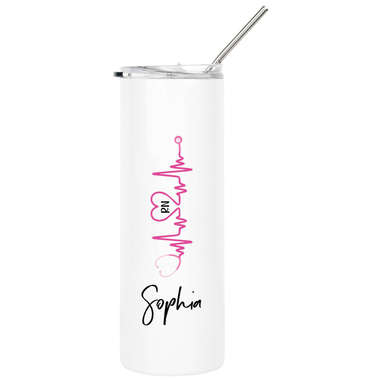 Tall Straw Stainless Steel Tumbler – Gifted Boutique LLC
