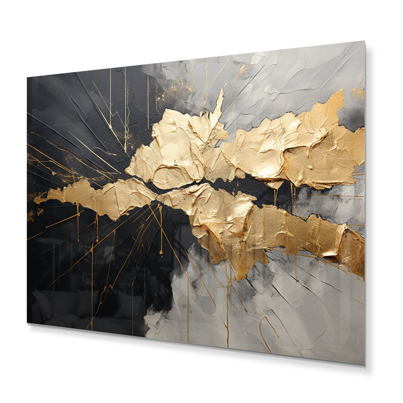 - Impression d'art mural abstrait en métal, H 24 po x l 32 po x P 1 po