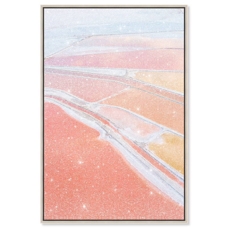 Coral Rivers Print by Oliver Gal, 21"H x 31"W, Silver Floater Frame