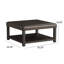 Grand banc de repose-pieds carré, table basse avec repose-pieds en simili cuir et pieds en bois massif, repose-pieds surdimensionné pour le salon