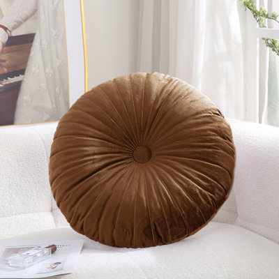 Coussin décoratif en velours 18 po Pumpkin Seat