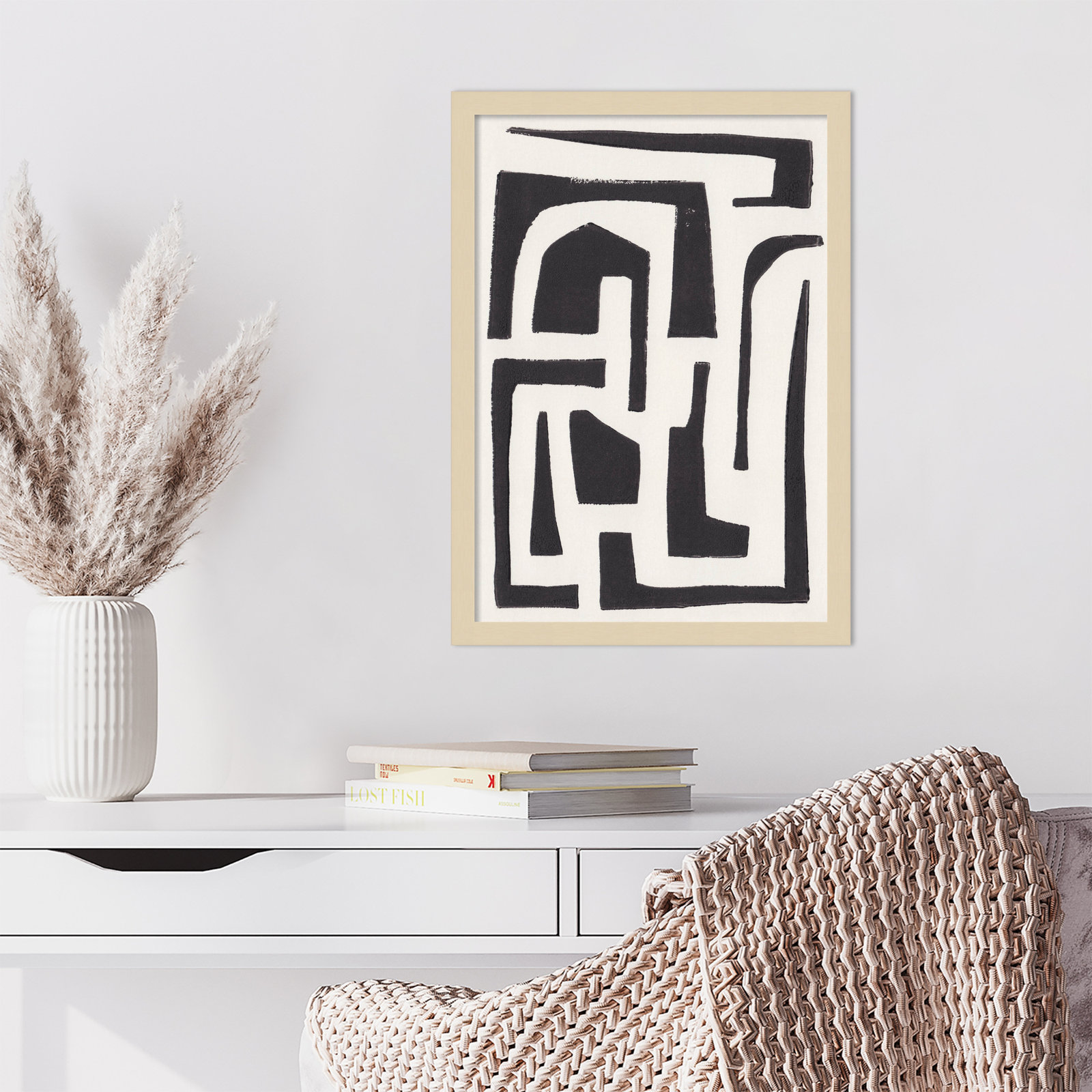 Neighborhood Print by Alisa Galitsyna, 21" H x 15" W x 1" D, Brown