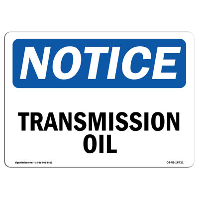 Transmission Oil Aluminum Sign 18 x 24