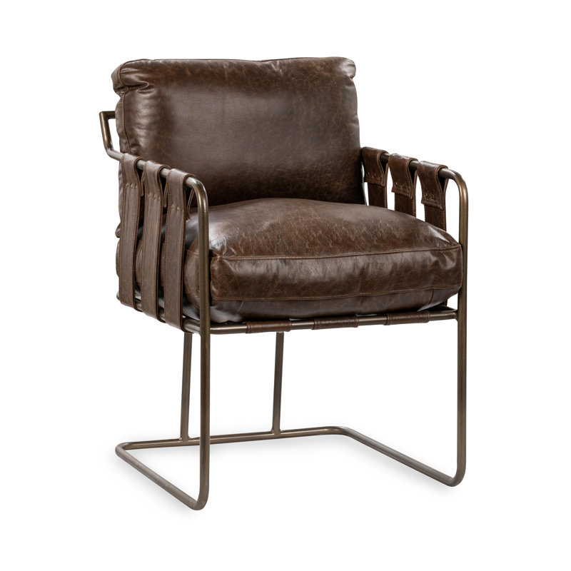 Strapling Leather Dining Chair, Cocoa Brown