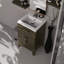 Meuble-lavabo simple avec plateau en acrylique