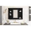 Armoire à pharmacie de 35 po x 27,5 po, armoire de rangement murale pour salle de bain, armoire de salle de bain moderne avec miroir, armoire à miroir avec 6 tablettes ouvertes (meuble-lavabo non inclus)-2030450537