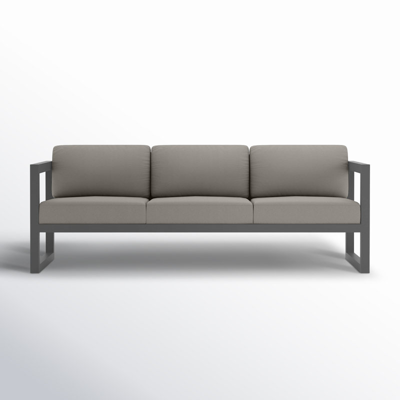 Avion 3 Piece Sofa Loveseat Set, Canvas Charcoal Sunbrella® Canvas, Slate