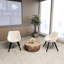 Table basse médiévale 29,53 "et 2 chaises en PU, chaises de style industriel moderne, rond stable pour espace de vie ultra - siège confortable, facile à entretenir