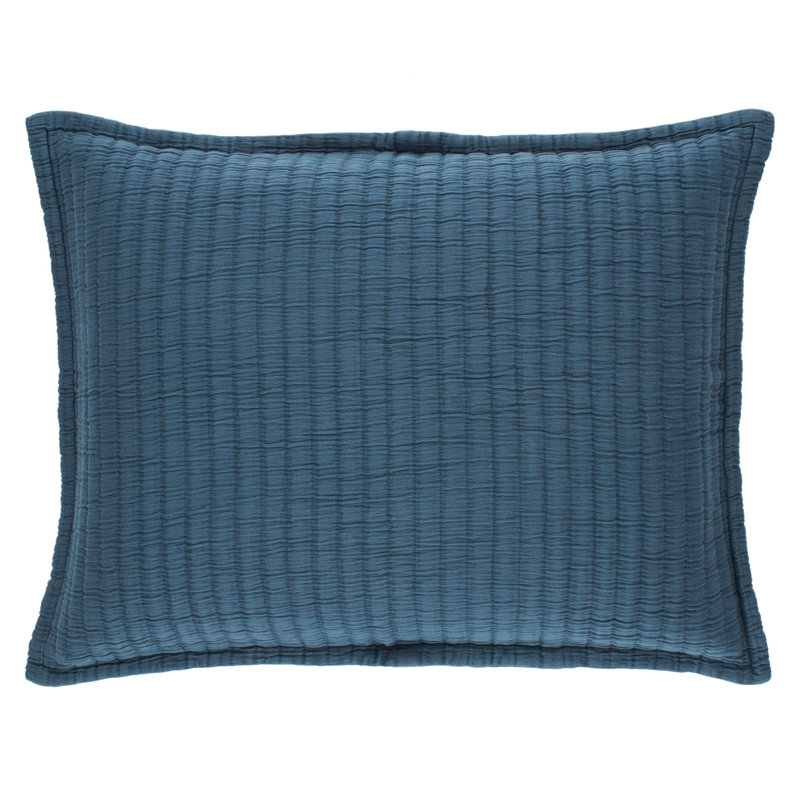 Boyfriend Matelasse Sham, Standard, Aegean
