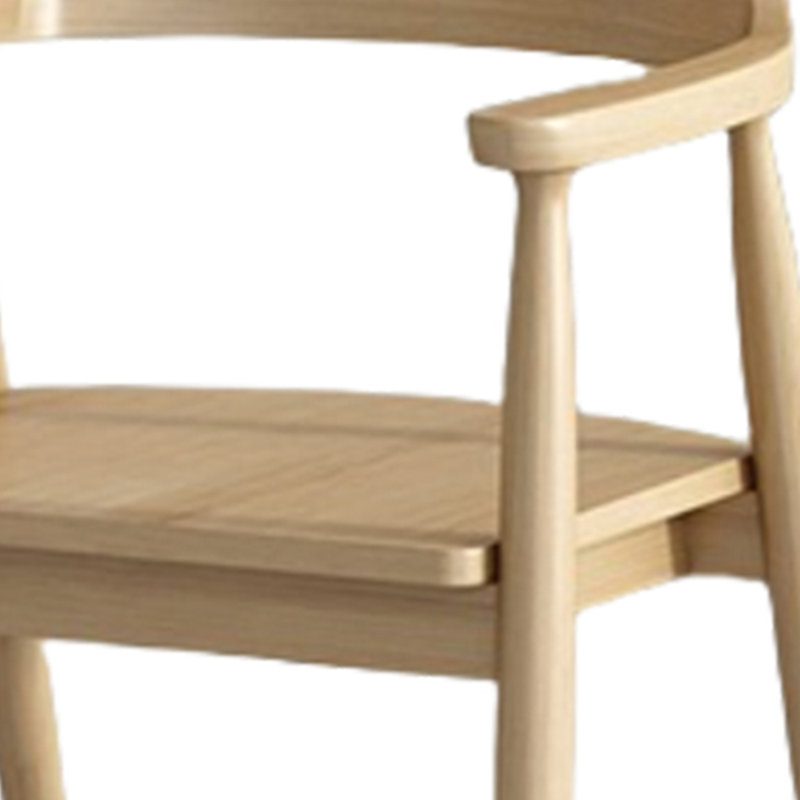 Solid wood dining chair comfortable back simple