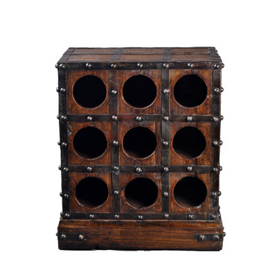 Cloutés parquet 9 Bottle Wine Rack