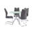 5 Pieces Contemporary Elegance Squared Dining Set