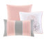 Ensemble de courtepointe en coton imprimé 6 pièces avec coussins décoratifs gris / très grand pêche / très grand californien-117515534-117515529