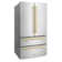 36" Autograph Edition 22.5 Cu. Ft 4-door French Door Refrigerator with Ice Maker in Stainless Steel with Champagne Bronze Square Handles