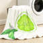 Jeté en molleton orange ultra doux en flanelle orange, tranche de lime avec imprimé menthe simple face-132164812