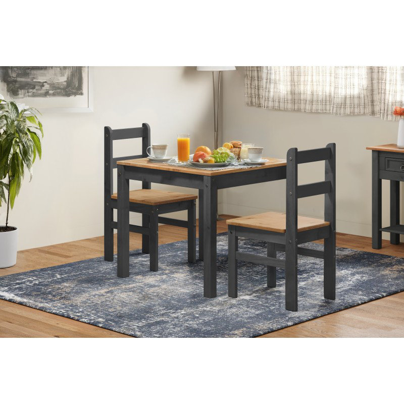 Chidester 2 - Person Solid Wood Dining Set, Grey