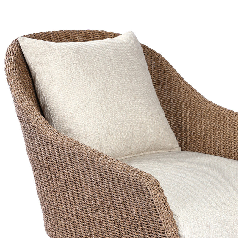 KOE Outdoor Lounge Chair, Faux Dark Hyacinth, Ellor Beige