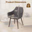 Ensemble de 2 chaises d'appoint rembourrées avec dossier confortable rembourré gris-1422273689-1422273685