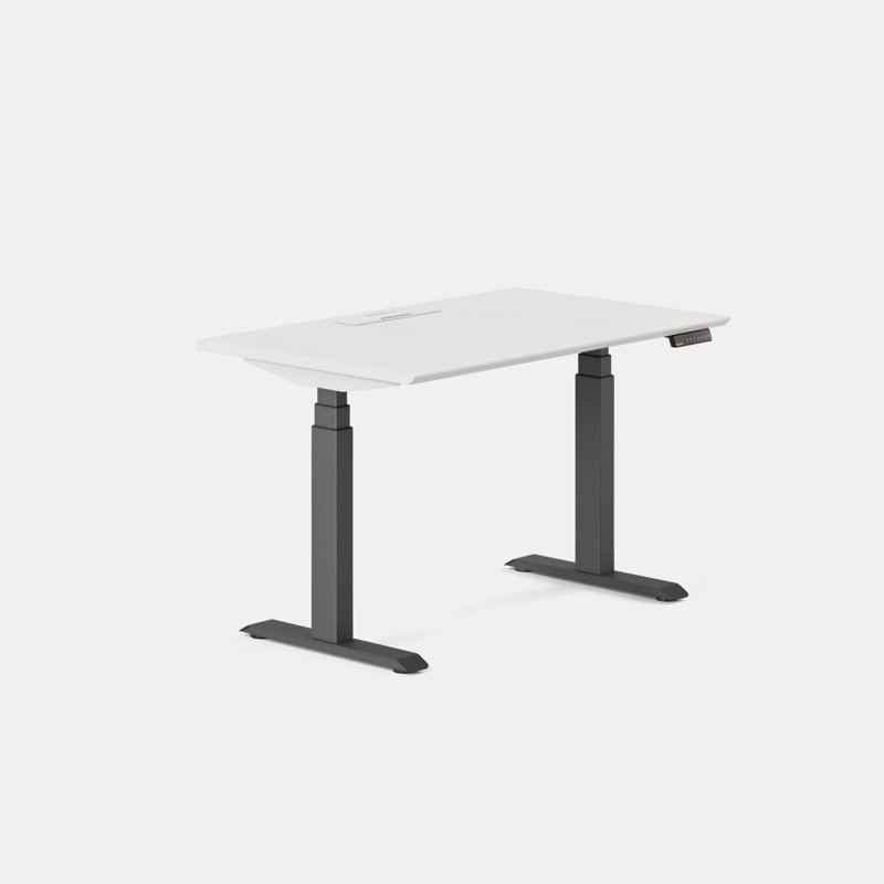 Standing Desk, White, 52" H x 48" W x 30" D, Charcoal
