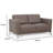 Dossett 59" Genuine Leather Square Arm Loveseat-166800822