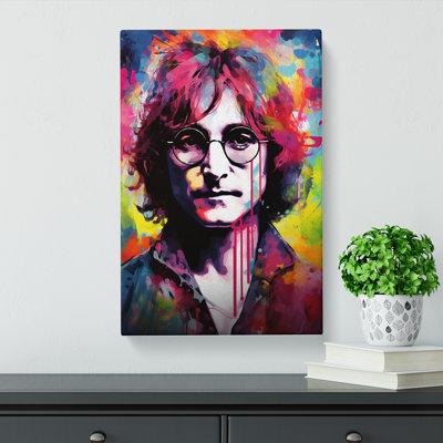 John Lennon Abstract - Art Prints - Wrapped Canvas