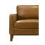 Caliah 59'' Leather Square Arm Loveseat, Caramel