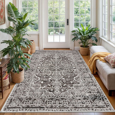 Area Rug Machine Washable Rugs With Rubber Backing For Living Room