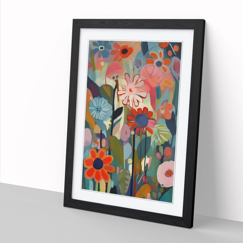 Mixed Flowers Vol.5 - Framed Print, 34cm H x 25cm W x 2cm D, Walnut