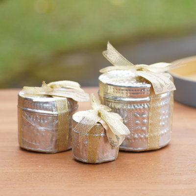 Unscented Jar Candle with Aluminum Holder