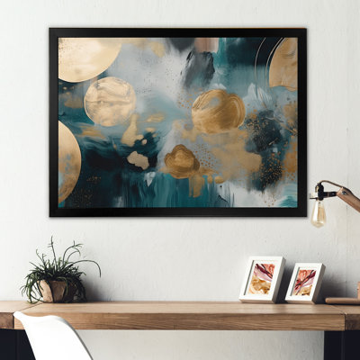 " Gold Green Marbled Symphony III "