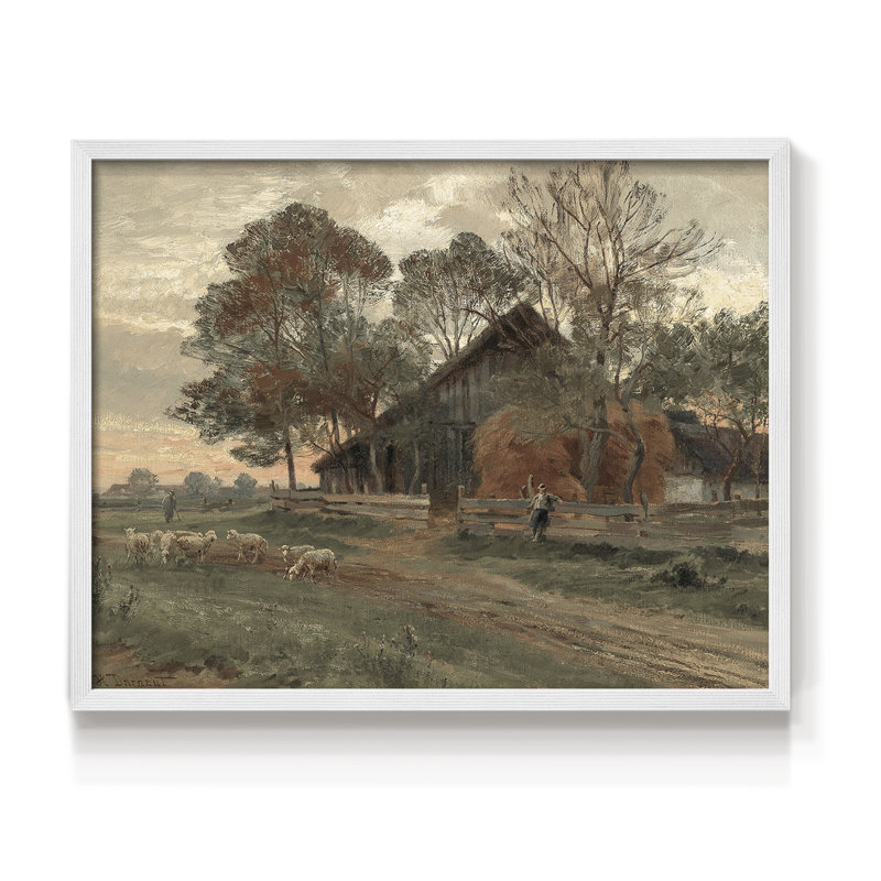 Paysages rétro - DCxxv - reproduction encadrée, H 8 po x l 10 po, Blanc